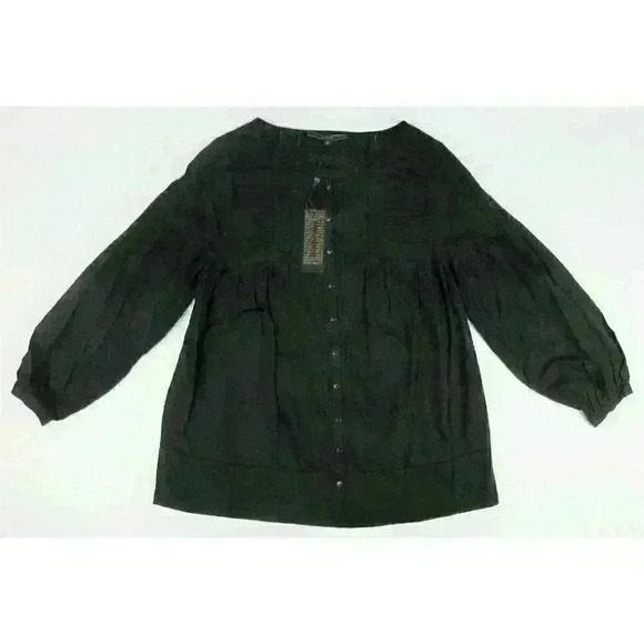 NWT $140 Max Sport Womens S Button-Front Top - Picture 1 of 3